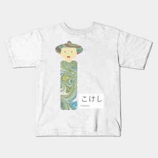 Marbled Kokeshi Doll Kids T-Shirt